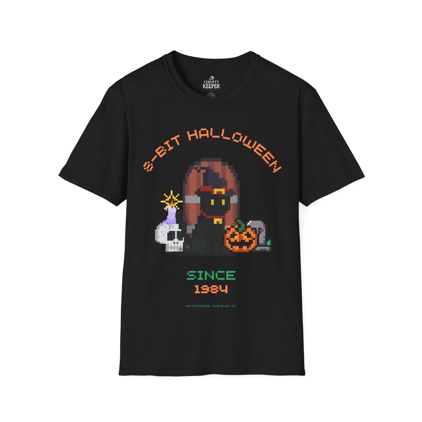 '8-BIT HALLOWEEN' - Unisex Premium Softstyle Tee - Front Print